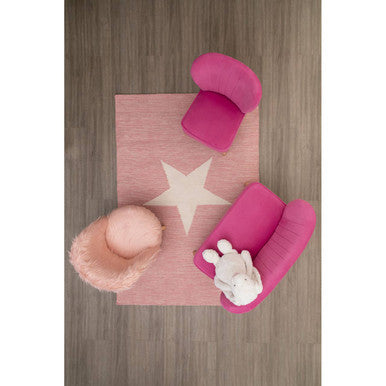 Mia Kids Chair | Pink Velvet Kids Chair
