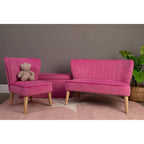 Mia Kids Chair | Pink Velvet Kids Chair