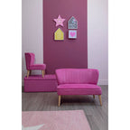 Mia Kids Chair | Pink Velvet Kids Chair