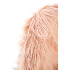 Pink Faux Fur Kids Chair | Soft Kids Chair with Angled Wooden Legs