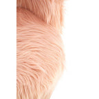Pink Faux Fur Kids Chair | Soft Kids Chair with Angled Wooden Legs