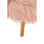 Pink Faux Fur Kids Chair | Soft Kids Chair with Angled Wooden Legs