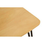 District Dining Chair | Natural Wooden Chair with Black Finish Hairpin Legs