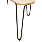 District Dining Chair | Natural Wooden Chair with Black Finish Hairpin Legs