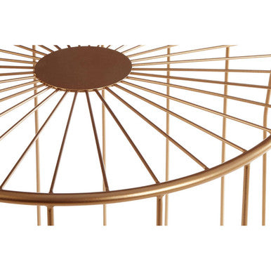 Lexi Side Table Set | Gold Finish Set of 2 Round Side Tables