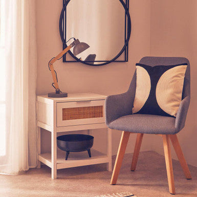 Stockholm Dining Armchair | Grey Fabric Dining Chair with Armrests