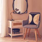 Stockholm Dining Armchair | Grey Fabric Dining Chair with Armrests