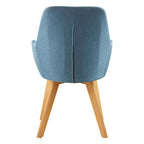 Stockholm Accent Chair | Blue Fabric Chair with Armrests