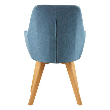 Stockholm Accent Chair | Blue Fabric Chair with Armrests