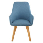 Stockholm Accent Chair | Blue Fabric Chair with Armrests