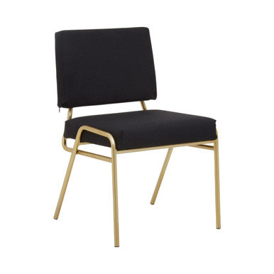 Lexa Accent Chair | Black Linen Chair