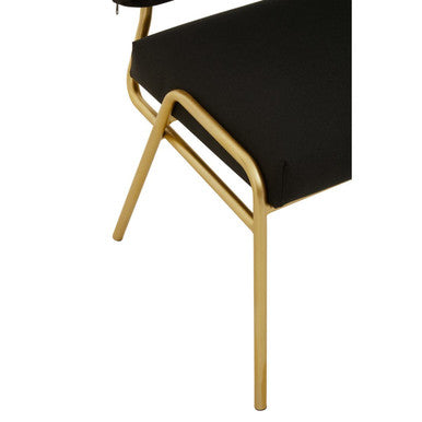 Lexa Accent Chair | Black Linen Chair
