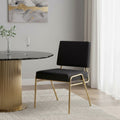 Lexa Accent Chair | Black Linen Chair