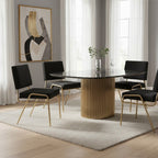 Lexa Accent Chair | Black Linen Chair