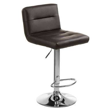 Baina Bar Chair | Black Leather Effect Adjustable Bar Chair