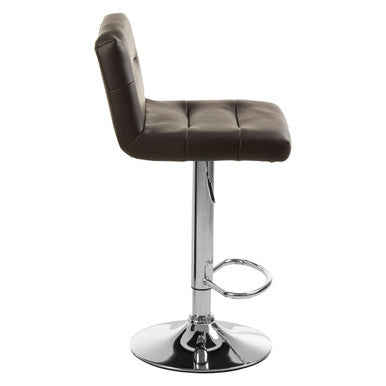 Baina Bar Chair | Black Leather Effect Adjustable Bar Chair