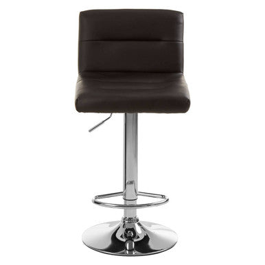 Baina Bar Chair | Black Leather Effect Adjustable Bar Chair
