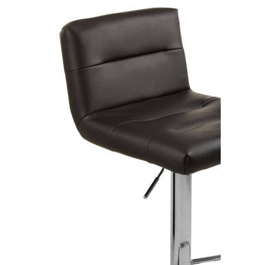 Baina Bar Chair | Black Leather Effect Adjustable Bar Chair