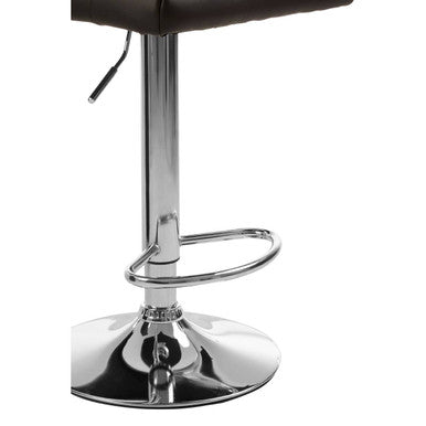 Baina Bar Chair | Black Leather Effect Adjustable Bar Chair