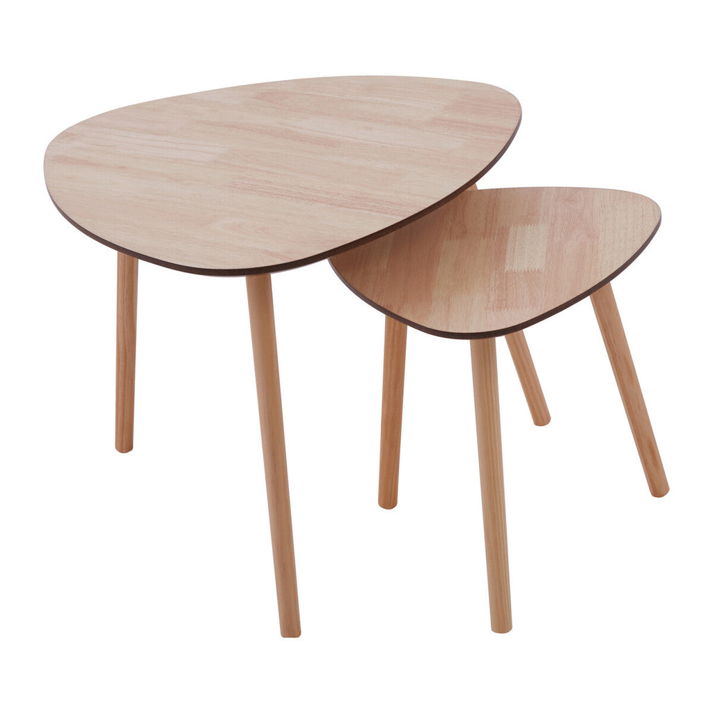 Rostok Nesting Tables | Natural Wood Set of 2 Nesting Tables
