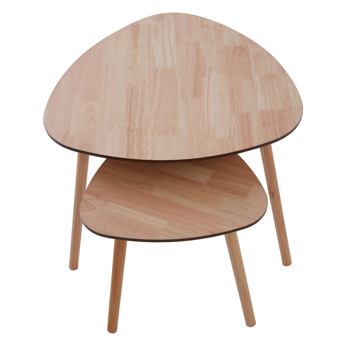 Rostok Nesting Tables | Natural Wood Set of 2 Nesting Tables