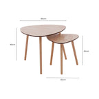 Rostok Nesting Tables | Natural Wood Set of 2 Nesting Tables