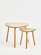 Rostok Nesting Tables | Natural Wood Set of 2 Nesting Tables