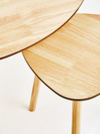 Rostok Nesting Tables | Natural Wood Set of 2 Nesting Tables