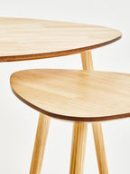 Rostok Nesting Tables | Natural Wood Set of 2 Nesting Tables