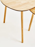 Rostok Nesting Tables | Natural Wood Set of 2 Nesting Tables