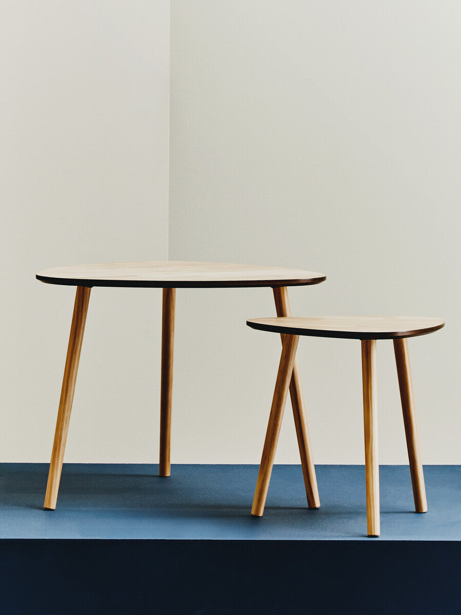 Rostok Nesting Tables | Natural Wood Set of 2 Nesting Tables
