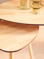 Rostok Nesting Tables | Natural Wood Set of 2 Nesting Tables