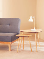 Rostok Nesting Tables | Natural Wood Set of 2 Nesting Tables