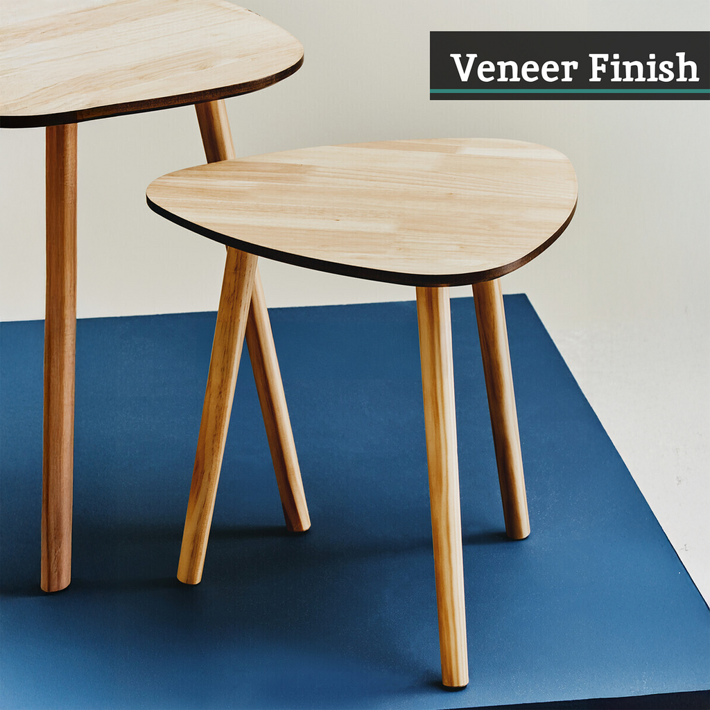 Rostok Nesting Tables | Natural Wood Set of 2 Nesting Tables