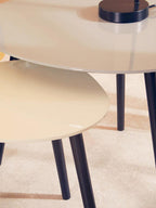 Nostra Nesting Tables | Grey Gloss Finish Set of 2 Nesting Tables