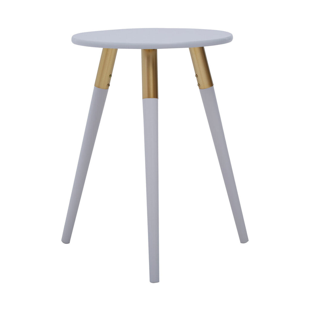 Nostra Side Table | Light Grey and Gold Finish Round Side Table