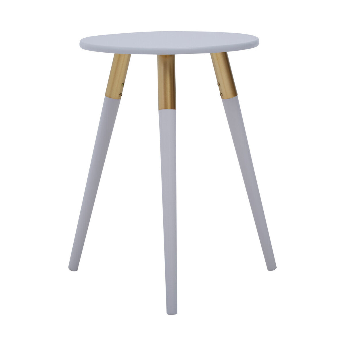 Nostra Side Table | Light Grey and Gold Finish Round Side Table