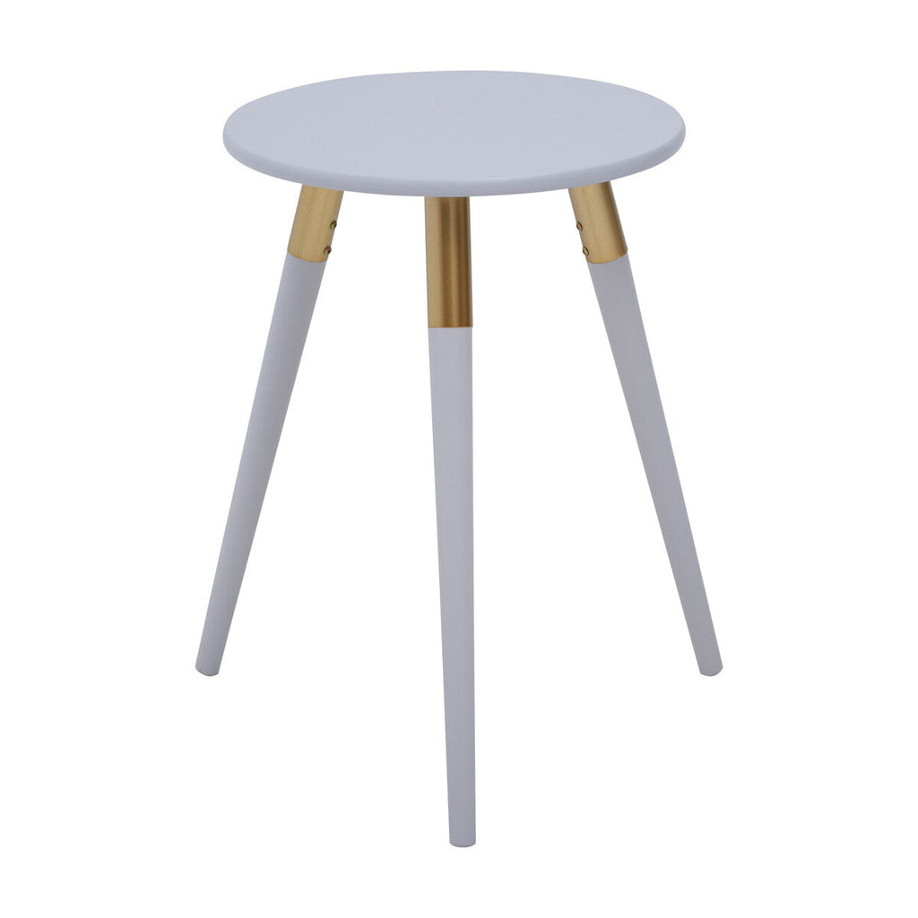 Nostra Side Table | Light Grey and Gold Finish Round Side Table
