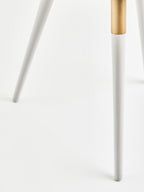 Nostra Side Table | Light Grey and Gold Finish Round Side Table