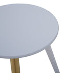 Nostra Side Table | Light Grey and Gold Finish Round Side Table