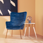 Nostra Side Table | Light Grey and Gold Finish Round Side Table
