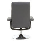 Denton Recliner Chair | Grey Leather Effect Recliner Chair