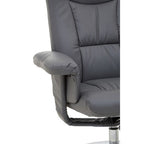 Denton Recliner Chair | Grey Leather Effect Recliner Chair