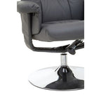 Denton Recliner Chair | Grey Leather Effect Recliner Chair
