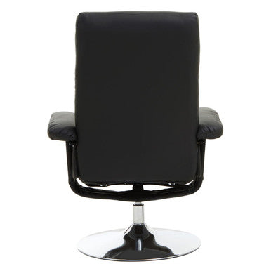 Denton Recliner Chair | Black Leather Effect Recliner Chair