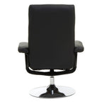 Denton Recliner Chair | Black Leather Effect Recliner Chair