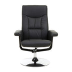 Denton Recliner Chair | Black Leather Effect Recliner Chair