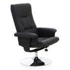 Denton Recliner Chair | Black Leather Effect Recliner Chair