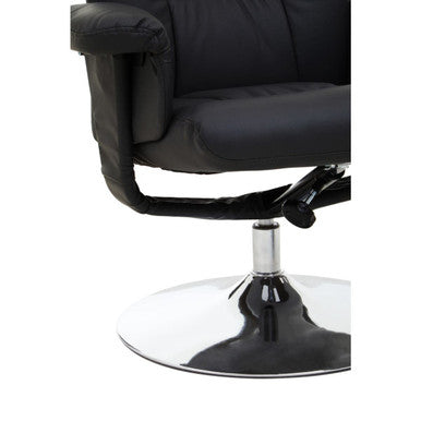 Denton Recliner Chair | Black Leather Effect Recliner Chair