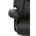 Denton Recliner Chair | Black Leather Effect Reclining Chair And Footstool